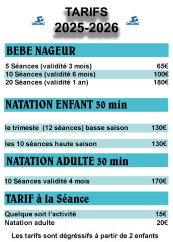 tarifs piscine perpignan