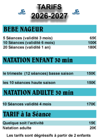 tarifs piscine perpignan